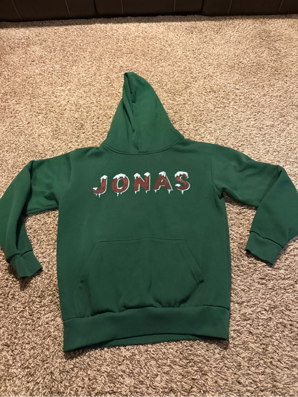 Official Jonas Brothers “Jonas”Holiday Ice Hoodie - Green Sz-M